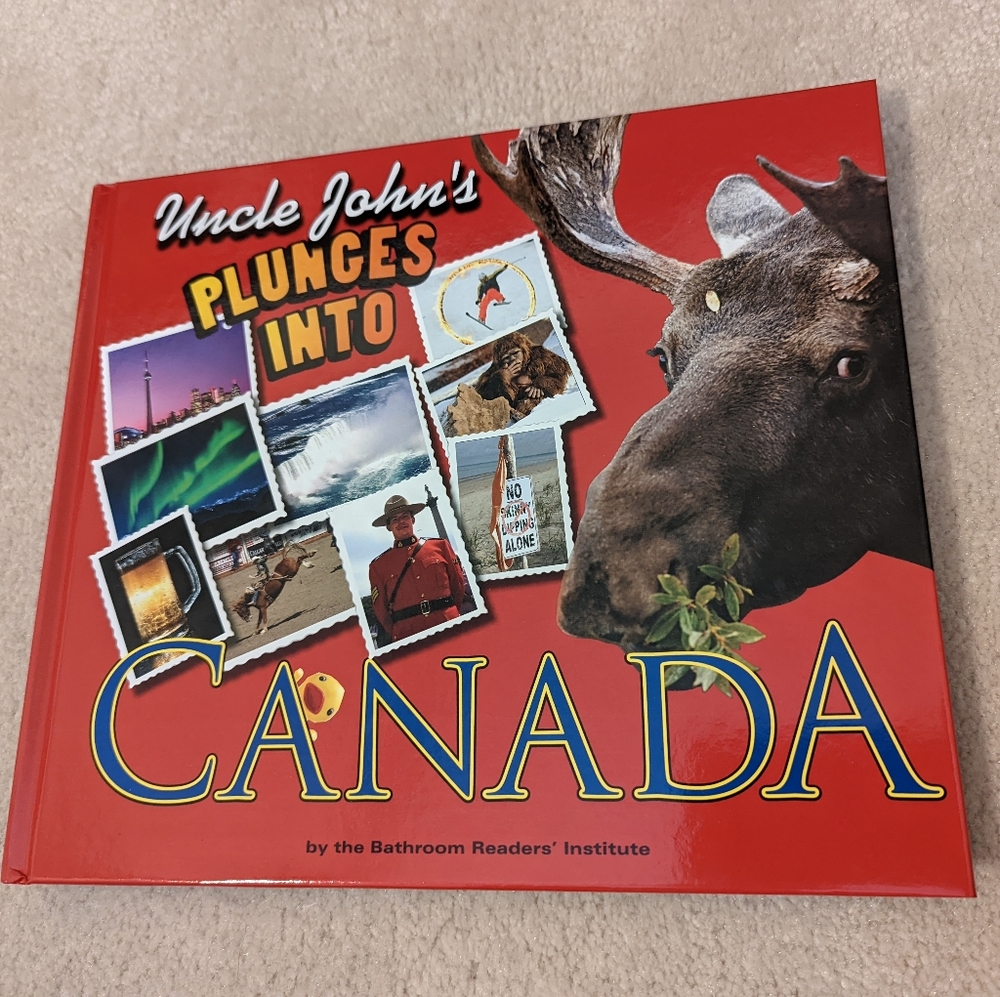 2/$20  Uncle John's Plunges into Canada Illustrated Book Coffee Table Bo…